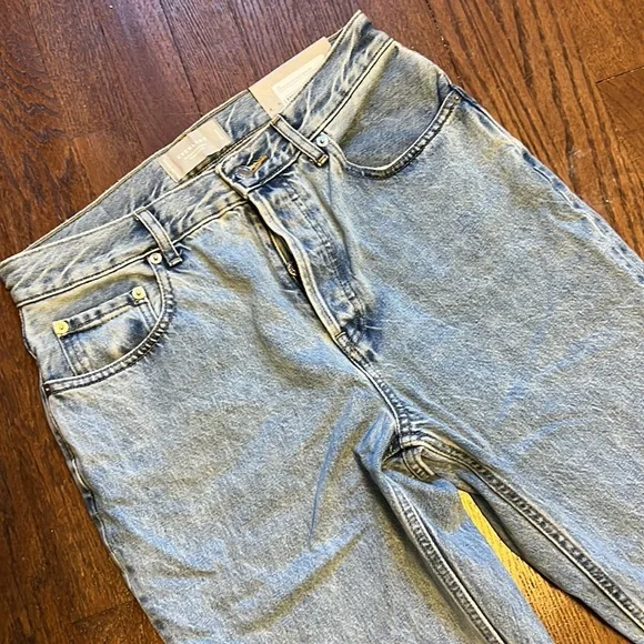 everlane 90s cheeky high rise denim 28 rigid NWT - Picture 2 of 9
